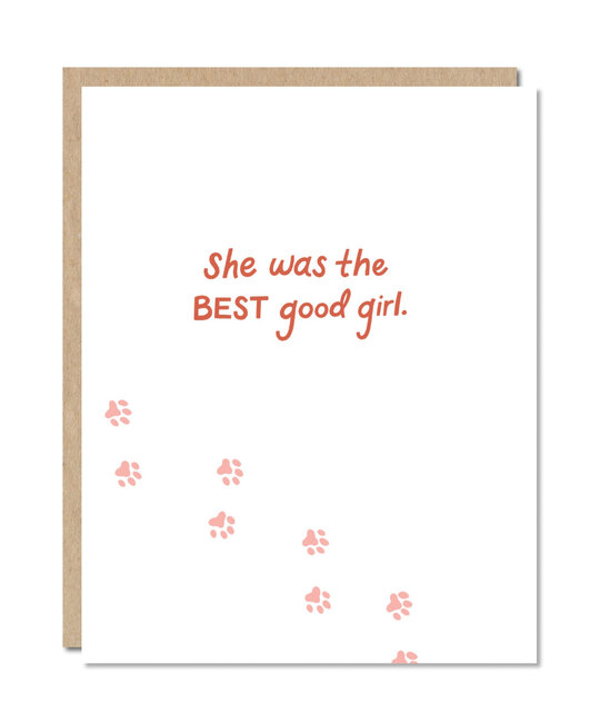 Odd Daughter Paper - OD Best Good Girl - Pet Sympathy Card