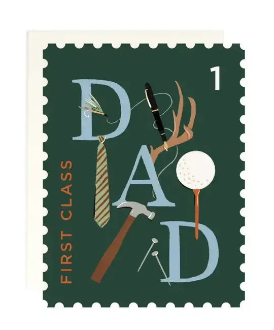 Amy Heitman Illustration - AHI AHIGCFD - First Class Dad Father's Day Card
