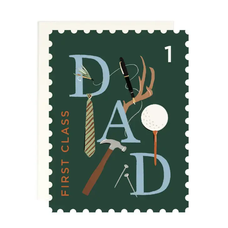 Amy Heitman Illustration - AHI AHIGCFD - First Class Dad Father's Day Card