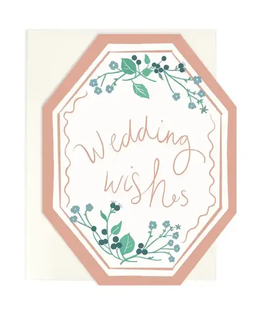 Amy Heitman Illustration - AHI AHIGCWE - Wedding Wishes Daphne Die Cut Card