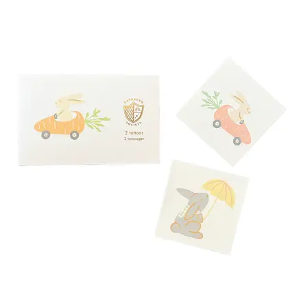 Daydream Society - DAS DAS LG - Bunnies In The Garden Temporary Tattoos