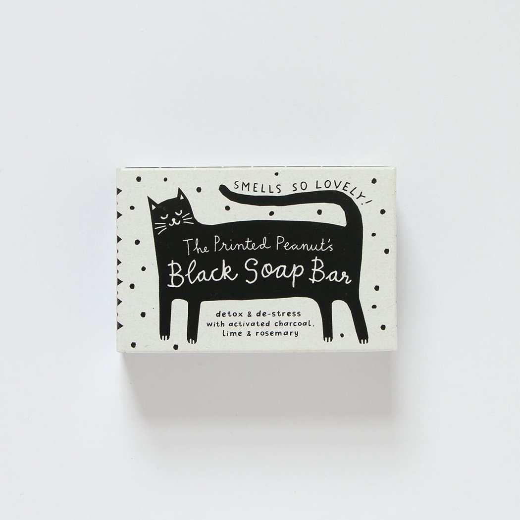 The Printed Peanut - TPP Black Cat Detox Soap Bar (charcoal, lime, rosemary)