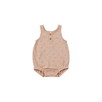 Quincy Mae - QM QM BKBC - Sleeveless Bubble Romper in Blush Cherries