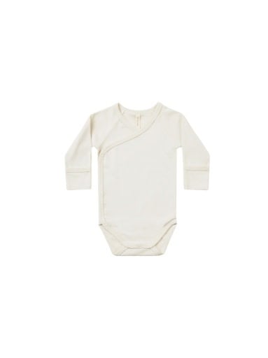 Quincy Mae - QM QM BKBC - Side Snap Onesies Bodysuit in Ivory