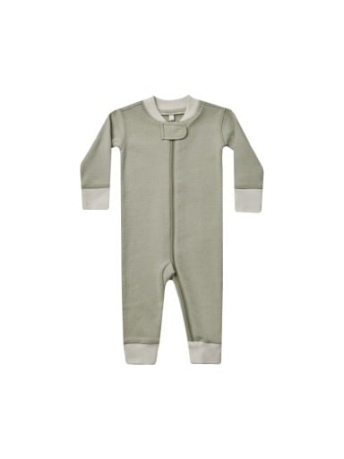 Quincy Mae - QM QM BKBC - Zip Long Sleeve Sleeper in Sage