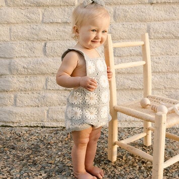 Rylee + Cru Inc. RC BKBC - Crochet Romper in Daisy