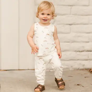 Rylee + Cru Inc. RC BKBC - Tank + Slouch Pant Set in Surf Buggy