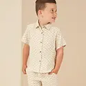 Rylee + Cru Inc. RC BKBC - Collared Short Sleeve Shirt in Dove Check