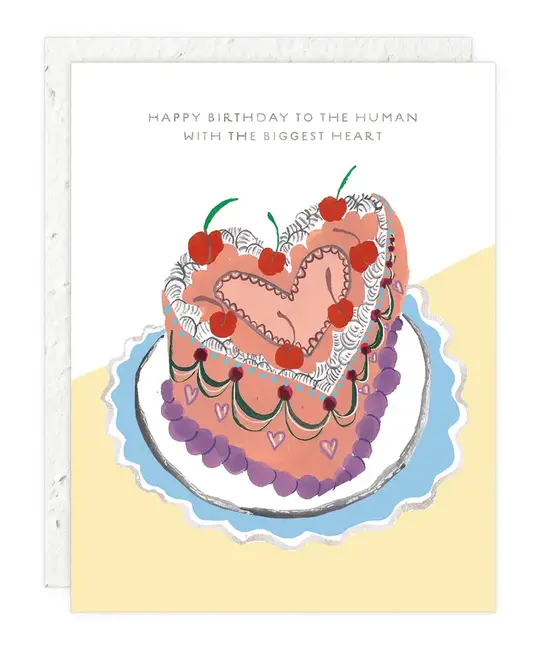 Seedlings - SED SEDGCBI - Heart Shaped Cake Birthday Card