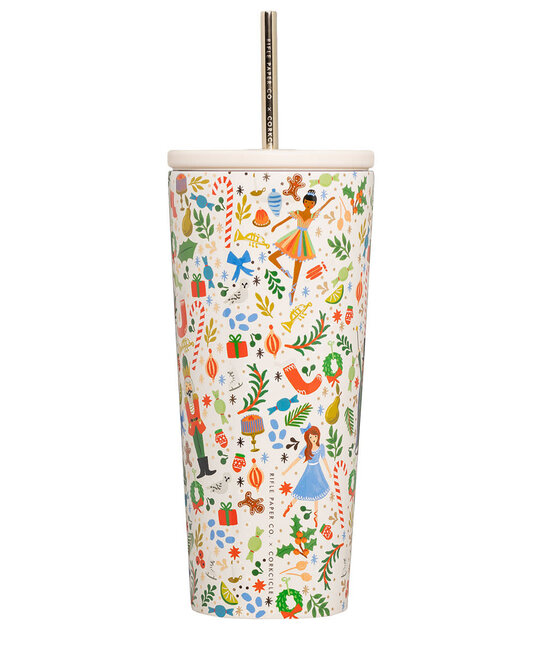 Corkcicle - CO CO HG - Rifle Paper Co. Nutcracker Cold Cup with Straw