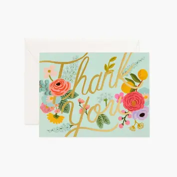 Rifle Paper Co - RP RP NSTY - Mint Garden Thank You, Set of 8