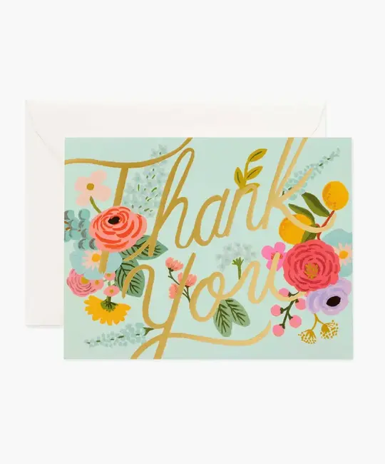 Rifle Paper Co - RP RP NSTY - Mint Garden Thank You, Set of 8
