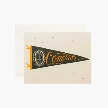 Rifle Paper Co - RP RPGCGR - Congrats Grad Pennant Graduation Card