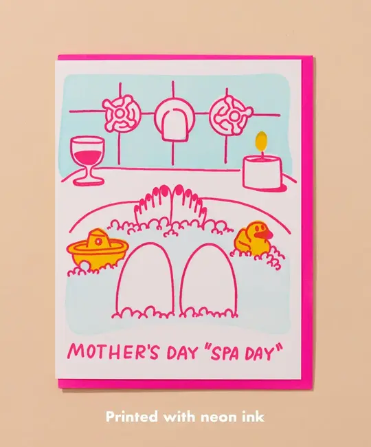 and Here We Are - AHW AHWGCMD - Spa Day Bathtub Mother's Day Card