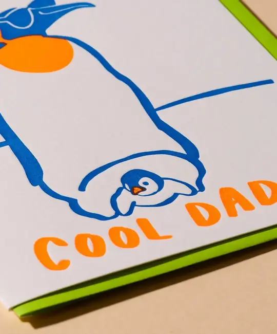 and Here We Are - AHW AHWGCFD - Cool Dad Penguin Father's Day Card
