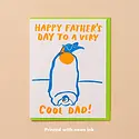 and Here We Are - AHW AHWGCFD - Cool Dad Penguin Father's Day Card