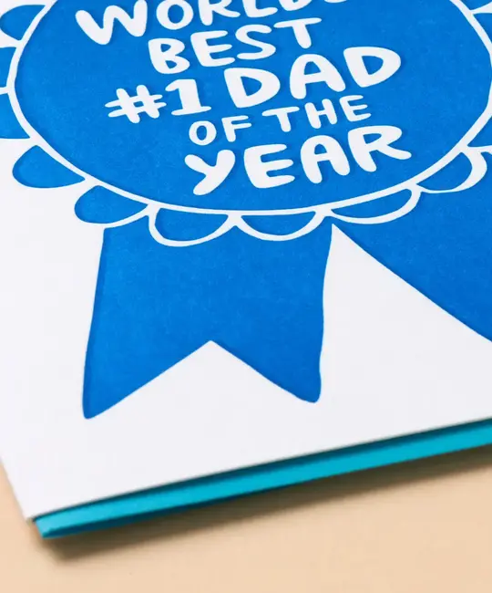 and Here We Are - AHW AHWGCFD - Blue Ribbon World's Best #1 Dad Father's Day Card