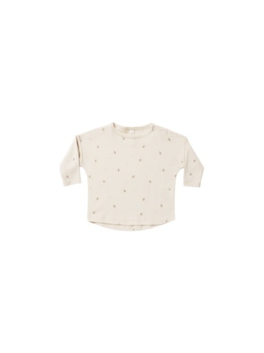 Quincy Mae - QM QM BK BC - Long Sleeve Tee in Natural Bees