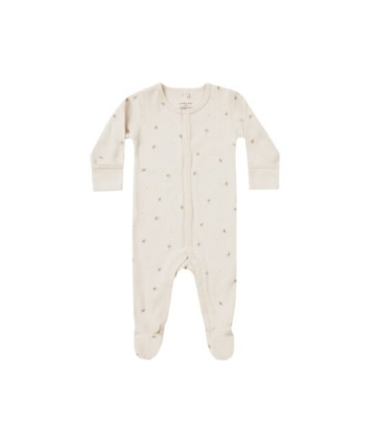 Quincy Mae - QM QM BKBC - Full Snap Footie in Natural Bees