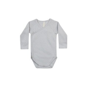 Quincy Mae - QM QM BKBC - Pointelle Side Snap Bodysuit Onesie in Cloud