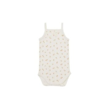 Quincy Mae - QM QM BKBC - Pointelle Tank Bodysuit Onesie in Ditsy Melon