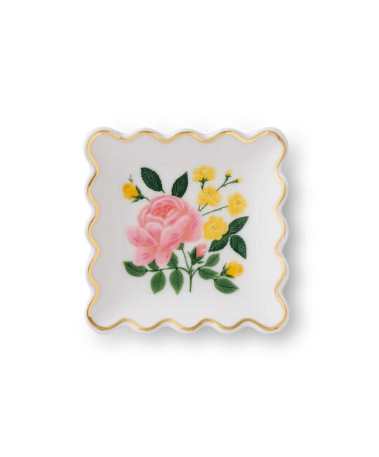 Rifle Paper Co - RP Rifle Paper Co - Roses Scalloped Edge Ring Dish