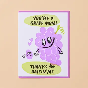 and Here We Are - AHW AHWGCMD0011 - Grape Mom Mother's Day Card