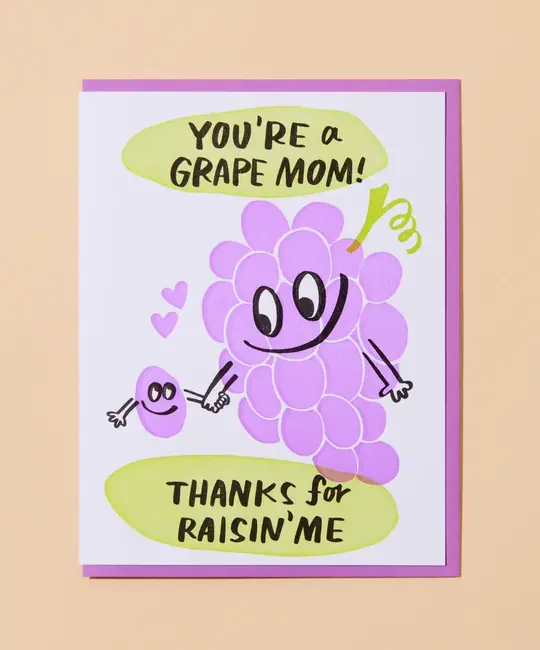 and Here We Are - AHW AHWGCMD0011 - Grape Mom Mother's Day Card