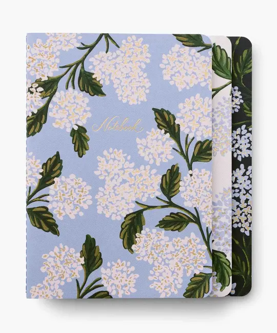 Rifle Paper Co - RP RP NBLI - Hydrangea Stitched Lined Notebooks, Set of 3