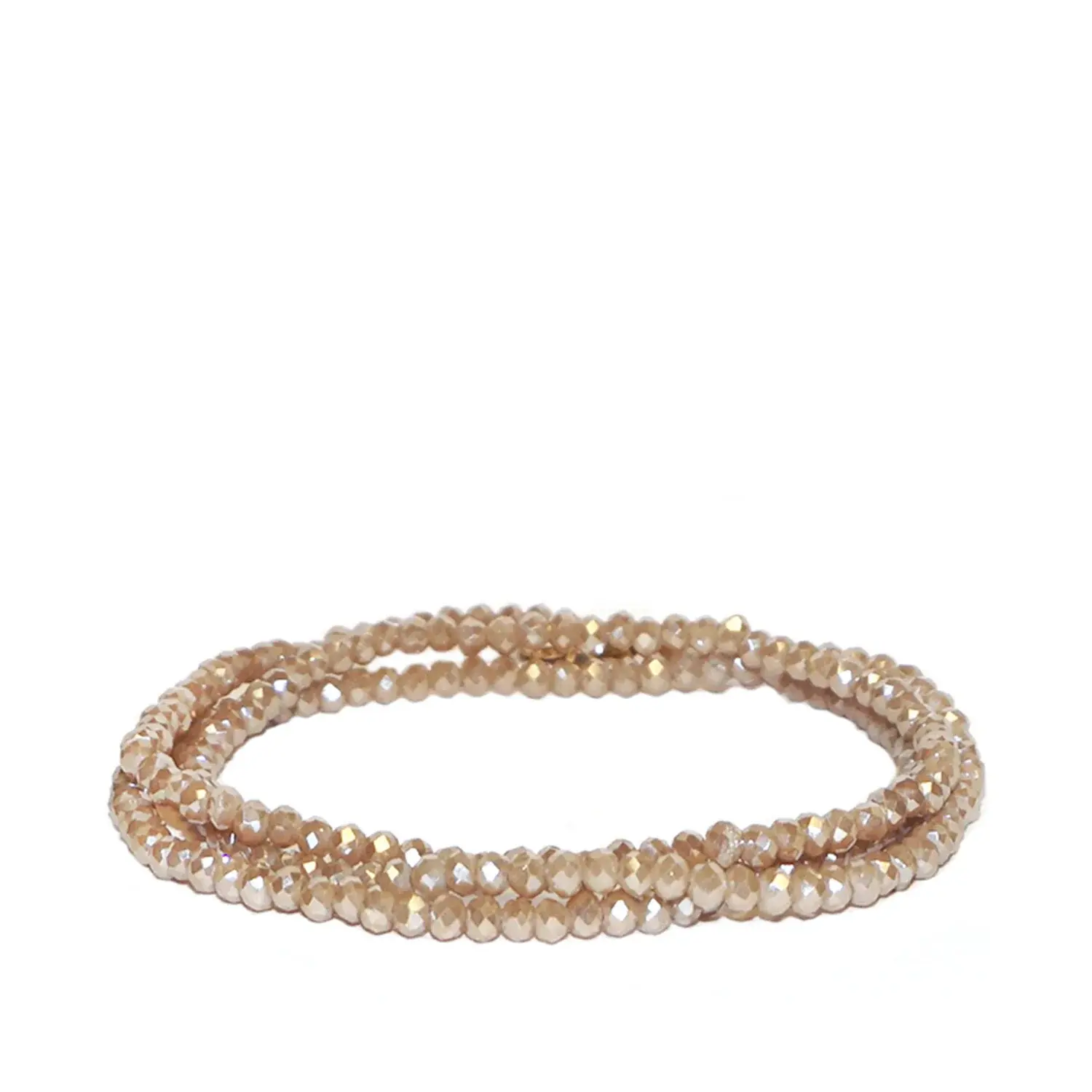 Marlyn Schiff Jewelry - MSJ MSJ JEBR - Taupe Mini Stretch Crystal Beaded Bracelet