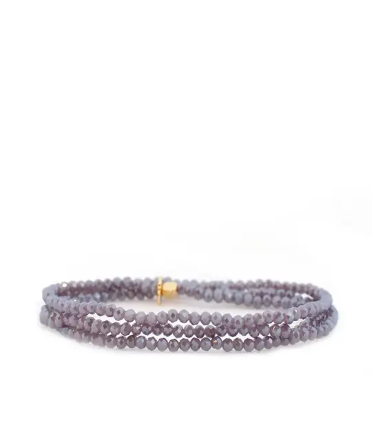 Marlyn Schiff Jewelry - MSJ MSJ JEBR - Periwinkle Mini Stretch Crystal Beaded Bracelet