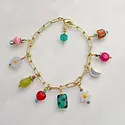 Jill Makes - JM JM JEEA - Colorful Flower Charm Bracelet