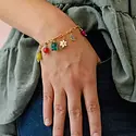 Jill Makes - JM JM JEEA - Colorful Flower Charm Bracelet