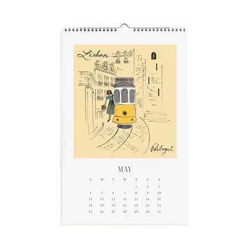 Rifle Paper Co - RP RP CAWA - 2025 Travel Sketchbook Wall Calendar