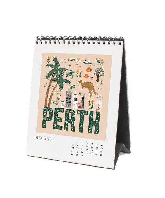 Rifle Paper Co - RP RP CADE - 2025 Greetings from Around the World Travel Desk Calendar