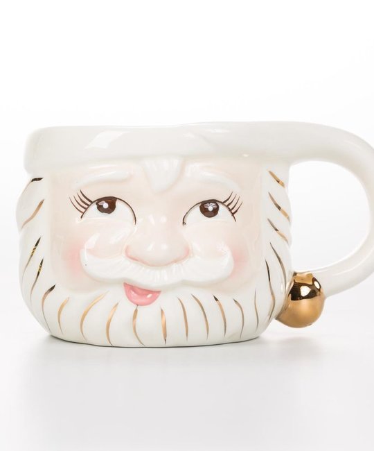 One Hundred 80 Degrees - 180 White Santa Mug (Open Eyes)