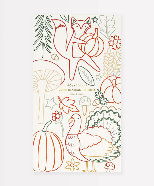 Meri Meri - MEM MEM PS - Thanksgiving Color In Activity Tablecloth