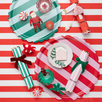 Meri Meri - MEM MEM HG - Red & Pink Stripe Tray