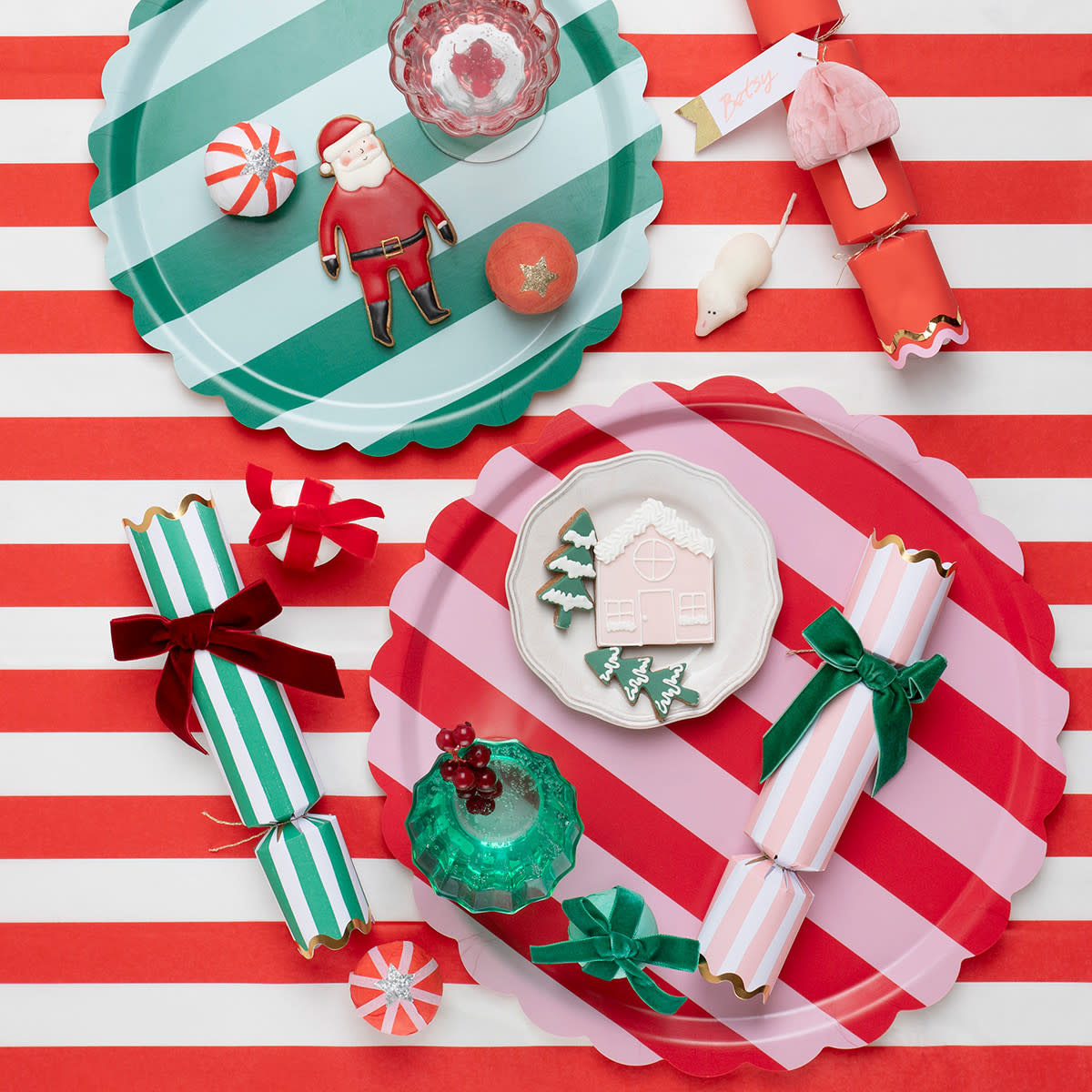 Meri Meri - MEM MEM HG - Red & Pink Stripe Tray