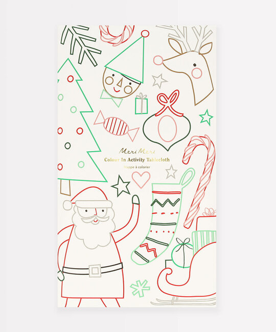 Meri Meri - MEM MEM DIY - Christmas Color in Activity Tablecloth