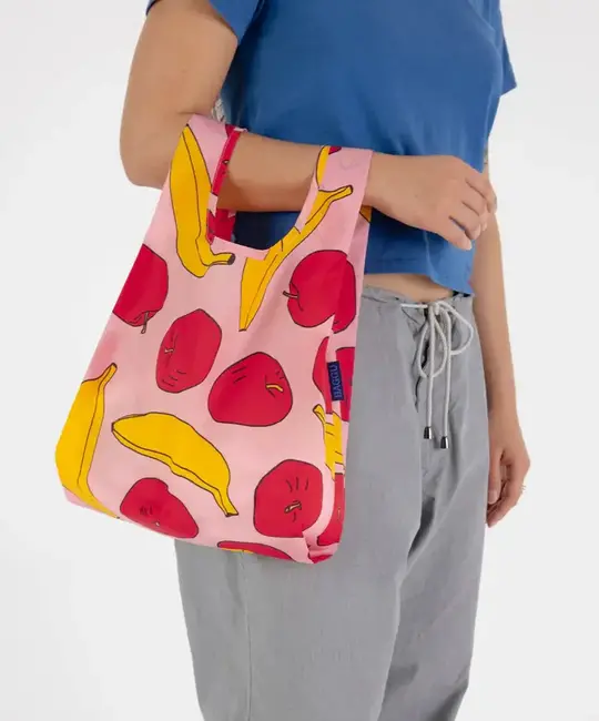 Baggu - BA BA BAG - Baby Baggu Light Pink Apples & Bananas Reusable Bag