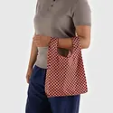 Baggu - BA Baggu - Baby Baggu Pink Brown Check Reusable Bag