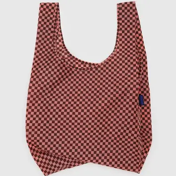 Baggu - BA Baggu - Pink Brown Check  Standard Reusable Bag