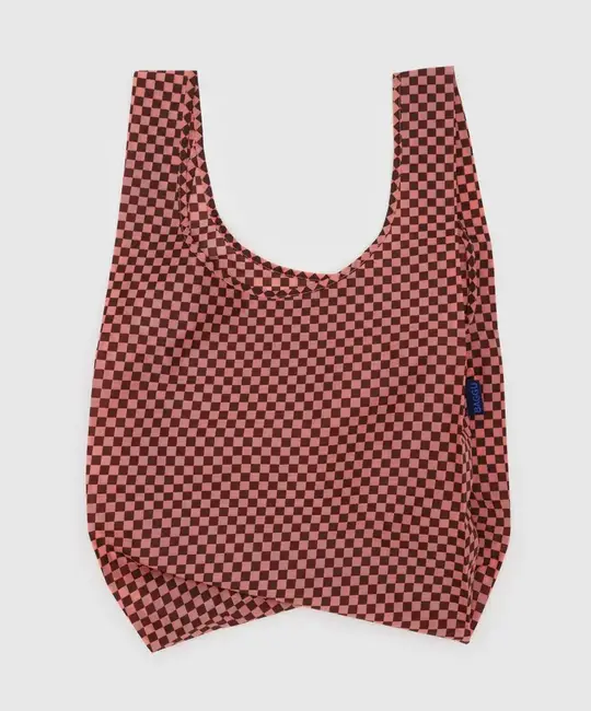 Baggu - BA Baggu - Pink Brown Check  Standard Reusable Bag