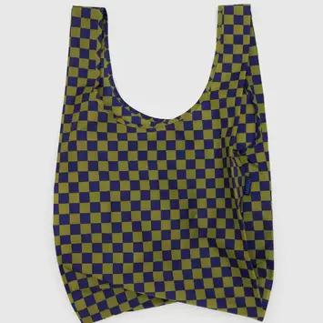 Baggu - BA Baggu - Navy Pear Check Baggu Standard Reusable Bag