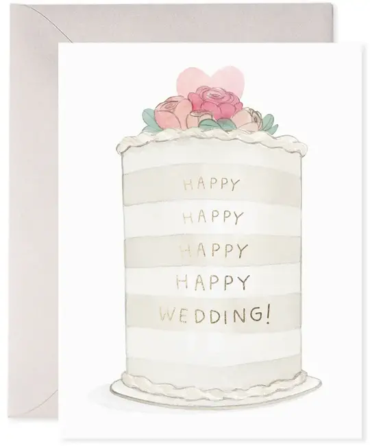 E. Frances Paper Studio - EF EFGCWE0009 - Frosted Cake Wedding Card