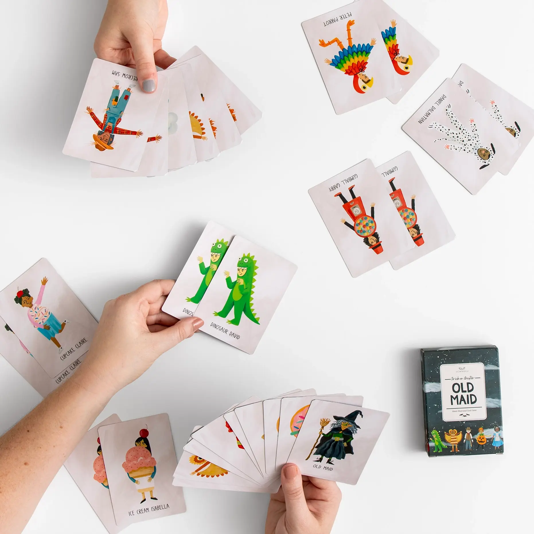 One Canoe Two Letterpress - OC OC GPGA - Trick-Or-Treat Old Maid Card Game
