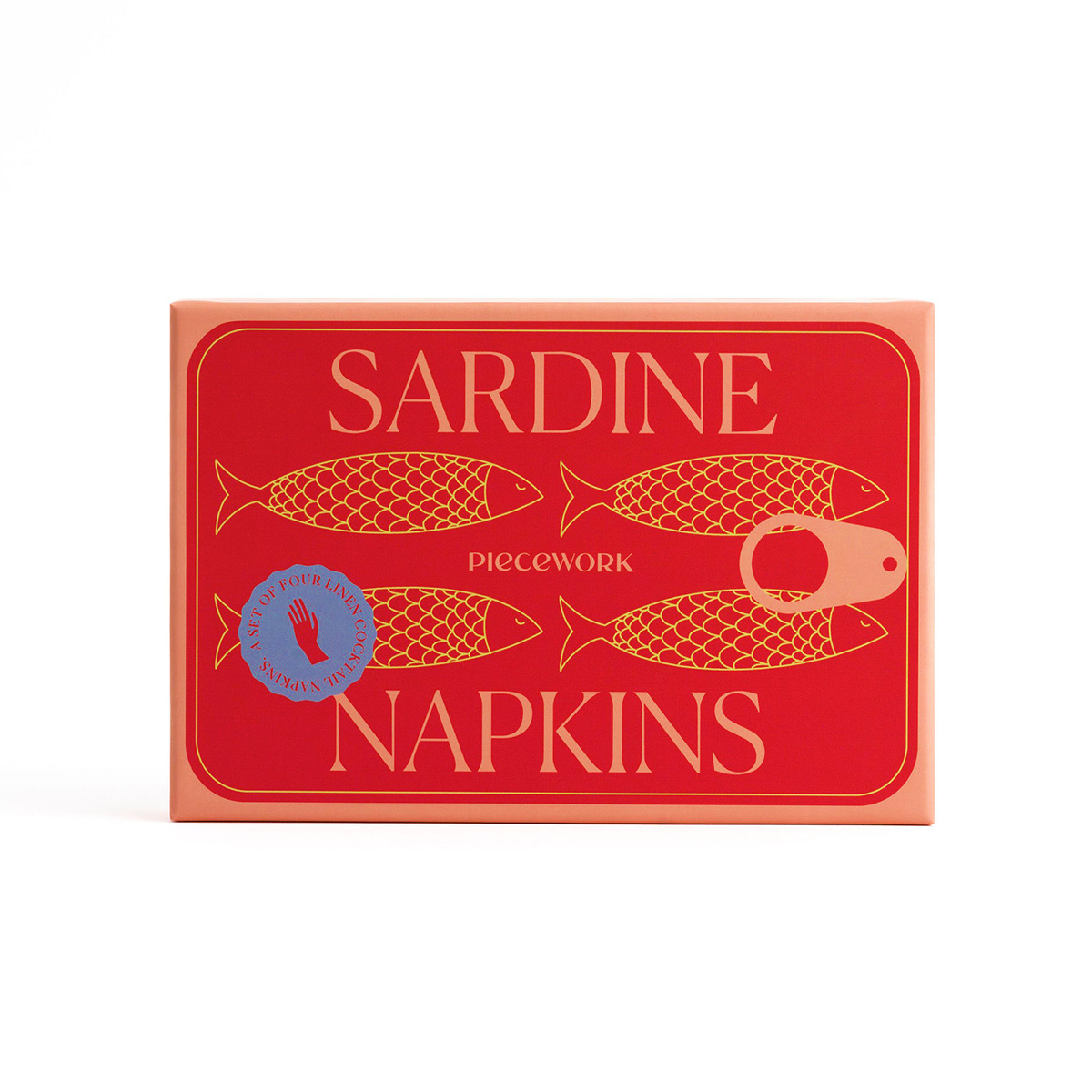 Piecework Puzzles - PIEP Piecework - Sardine Linen Cocktail Napkin Set of 4