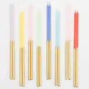 Meri Meri - MEM MEM PS - Gold Dipped Rainbow Mix Candles