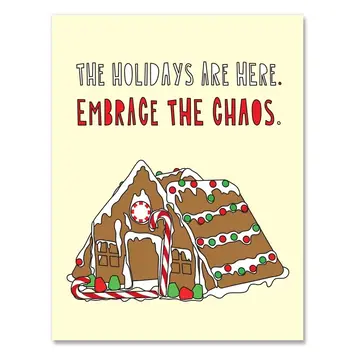 Near Modern Disaster - NMD NMDGCHO0012 - Embrace The Chaos Gingerbread House Card